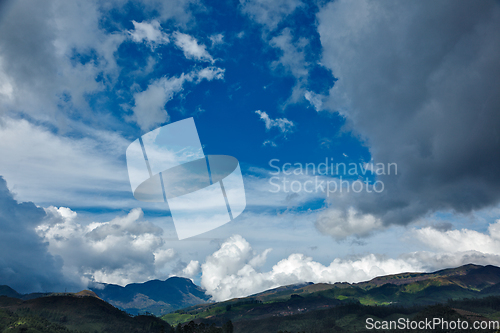 Image of Clouds above mountains