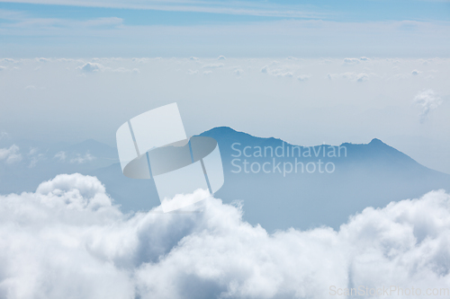 Image of Mountains in clouds. Kodaikanal, Tamil Nadu