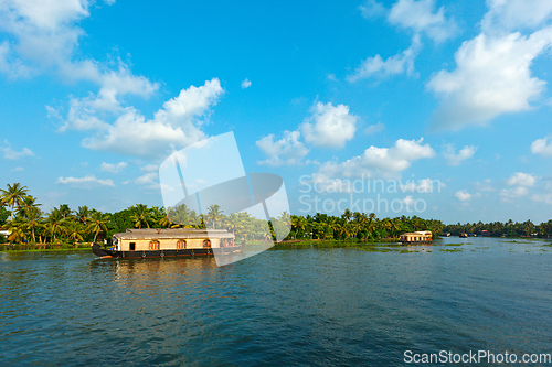 Image of Houseboat on Kerala backwaters, India