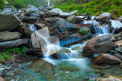 Image of Bhagsu waterfall. Bhagsu, Himachal Pradesh, India