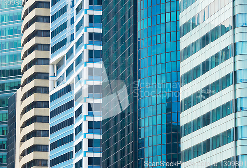 Image of Background business architecture skyscraper Singapore