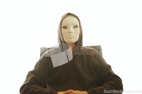 Image of man with white mask