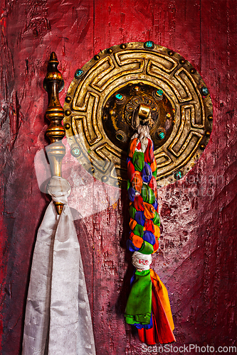 Image of Door handle of Buddhist monastery