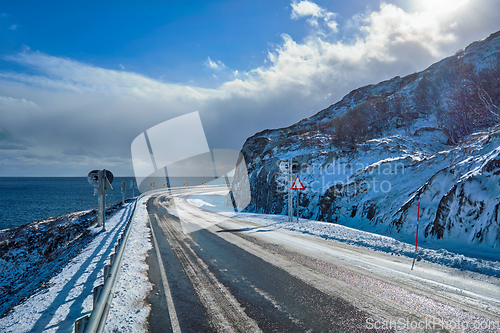 Image of Road in Norway in winter