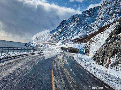 Image of Road in Norway in winter