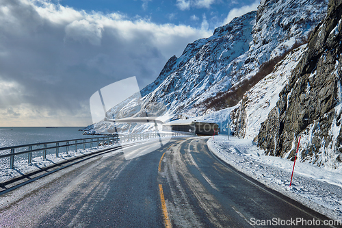 Image of Road in Norway in winter