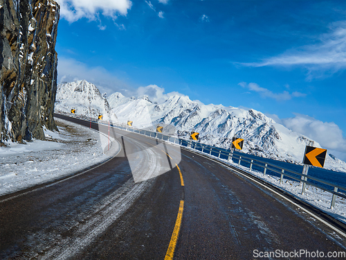 Image of Road in Norway in winter