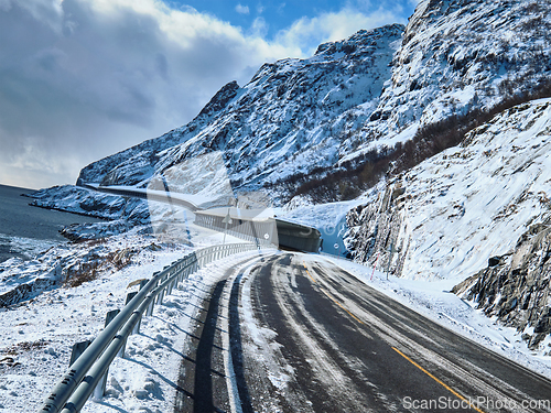 Image of Road in Norway in winter