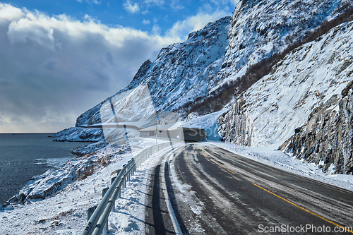 Image of Road in Norway in winter