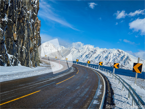 Image of Road in Norway in winter