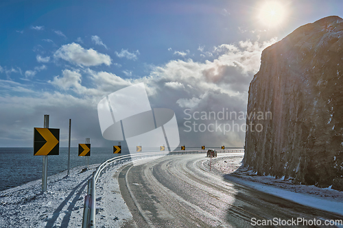 Image of Road in Norway in winter