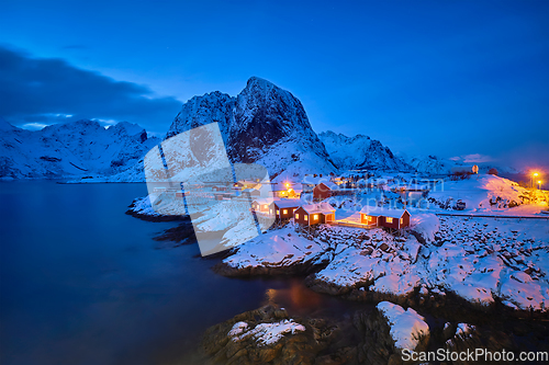 Image of Hamnoy fishing village on Lofoten Islands, Norway