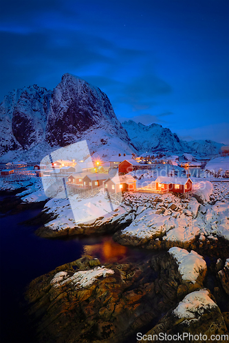 Image of Hamnoy fishing village on Lofoten Islands, Norway