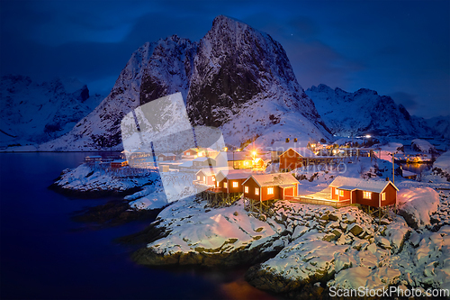 Image of Hamnoy fishing village on Lofoten Islands, Norway