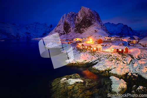 Image of Hamnoy fishing village on Lofoten Islands, Norway