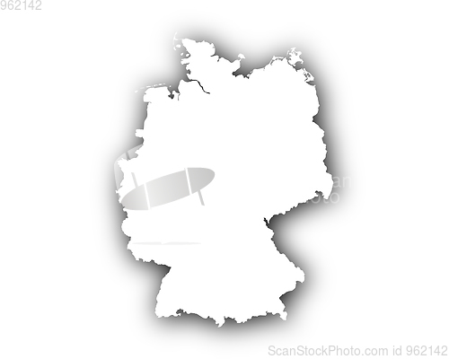 Image of Map of Germany with shadow