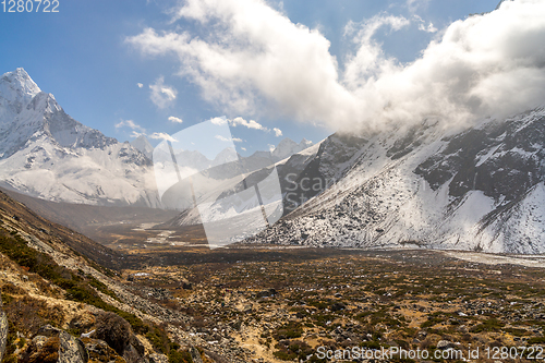 Image of Ama Dablam summit in Himalayas Nepal