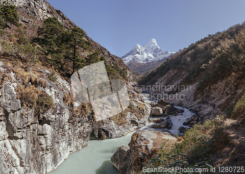 Image of Ama Dablam summit in Himalayas