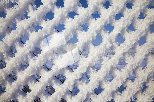 Image of metal fence mesh