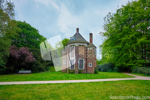 Image of 17th century tea house theeuis in Park Arendsdorp, The Hague, Netherlands