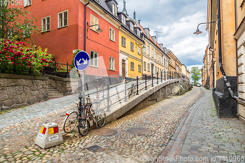 Image of Narrow Street in Stockholm, Sweden