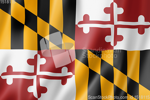 Image of Maryland flag, USA