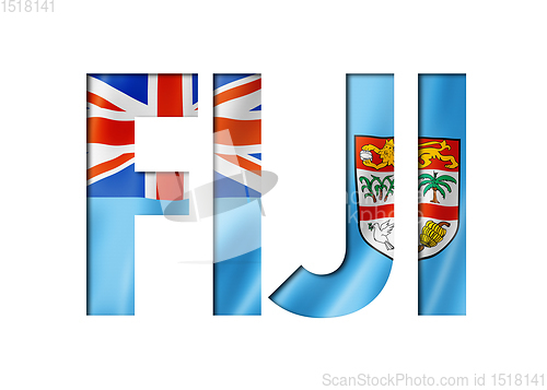 Image of Fijian flag text font