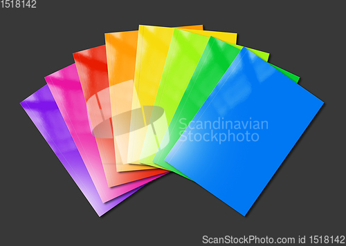 Image of Multi color booklets range mockup on black background