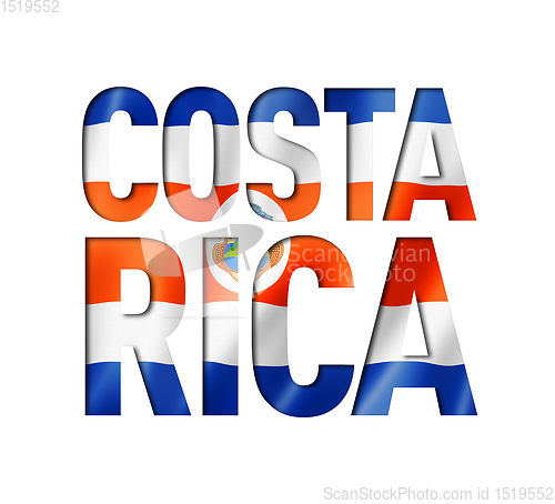 Image of Costa Rican flag text font