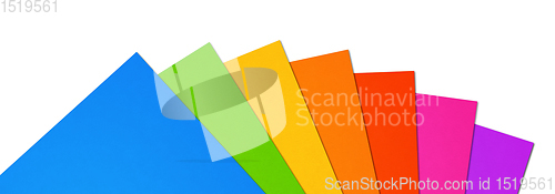 Image of Colorful rainbow Blank A4 paper sheet banner background