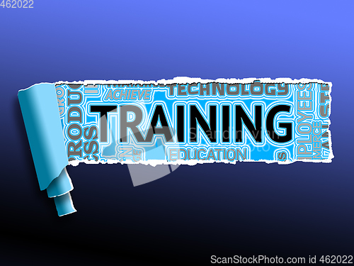 Image of Training Words Indicates Webinar Lessons And Skills