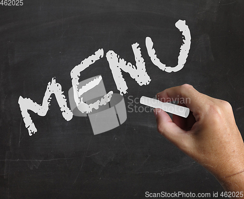 Image of Menu Board Indicates Restaurant Ordering 3d Illustration