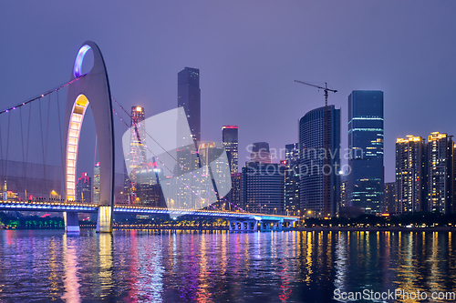 Image of Guangzhou skyline. Guangzhou, China