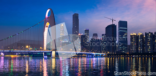 Image of Guangzhou skyline. Guangzhou, China