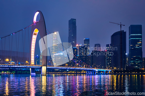 Image of Guangzhou skyline. Guangzhou, China