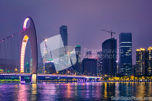 Image of Guangzhou skyline. Guangzhou, China