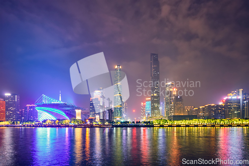 Image of Guangzhou skyline. Guangzhou, China