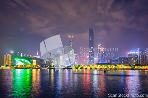 Image of Guangzhou skyline. Guangzhou, China