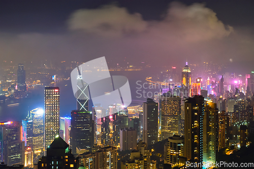 Image of Hong Kong skyscrapers skyline cityscape view