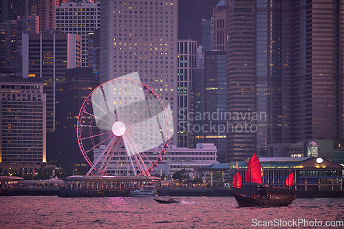 Image of Hong Kong skyline. Hong Kong, China