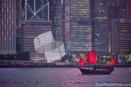 Image of Hong Kong skyline. Hong Kong, China