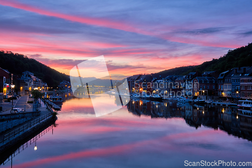 Image of View of picturesque Dinant city. Belgium