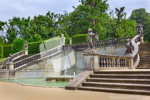 Image of A historic garden Grosssedlitz with sculptures in Germany