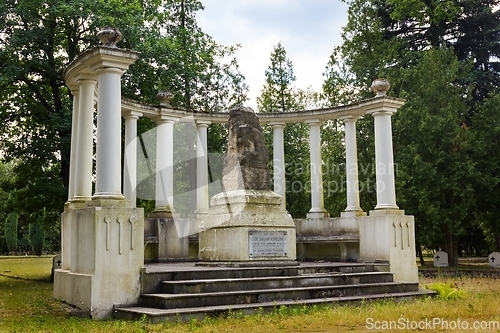 Image of Soviet memorial graveyard in Zagan, Poland