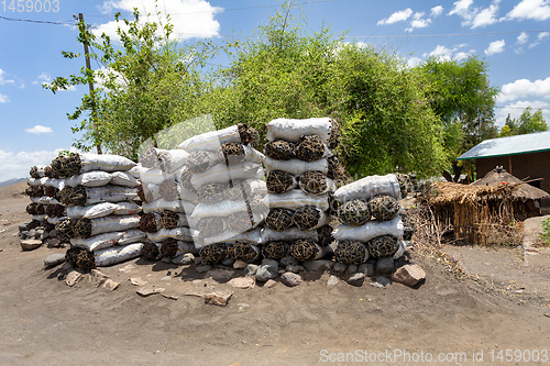 Image of Charcoal for Sale, street of ethiopia