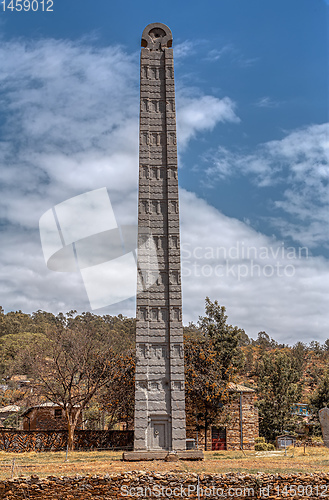 Image of Ancient obelisks in city Aksum, Ethiopia