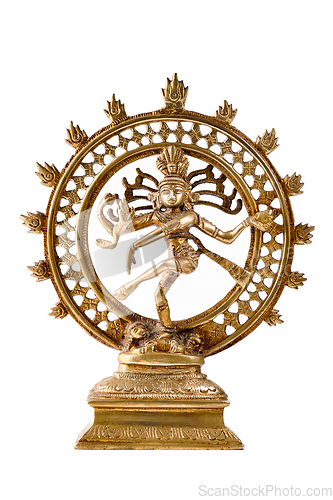 Image of Statue of Shiva Nataraja - Lord of Dance isolated