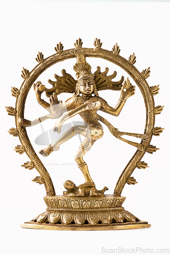 Image of Statue of Shiva Nataraja - Lord of Dance isolated