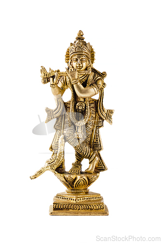 Image of Krishna statue on white