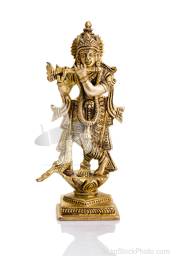 Image of Krishna statue on white